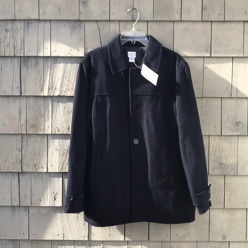 NEW pics NWT 100% wool navy Talbots kids jacket